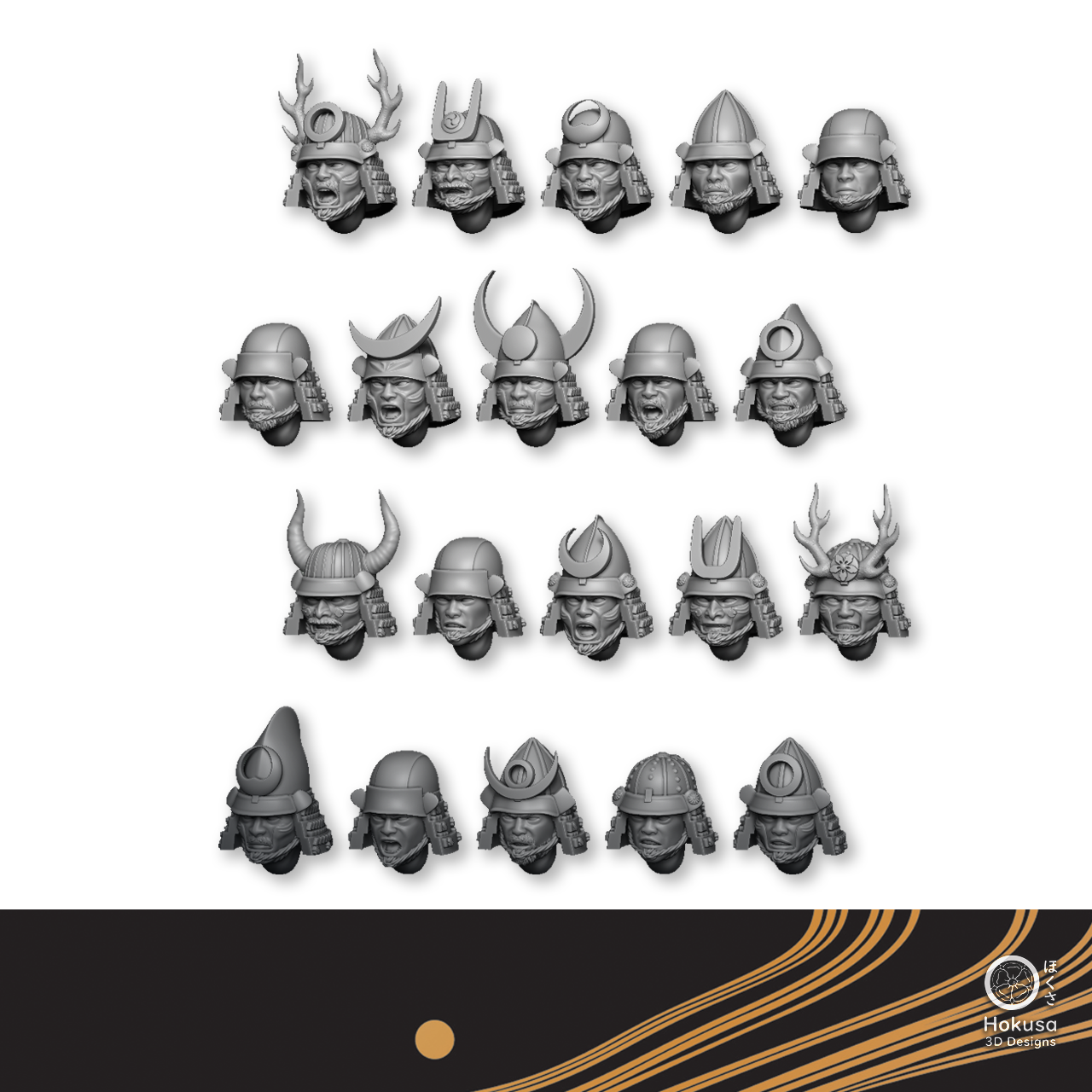 Generic Samurai Helmets Pack 2